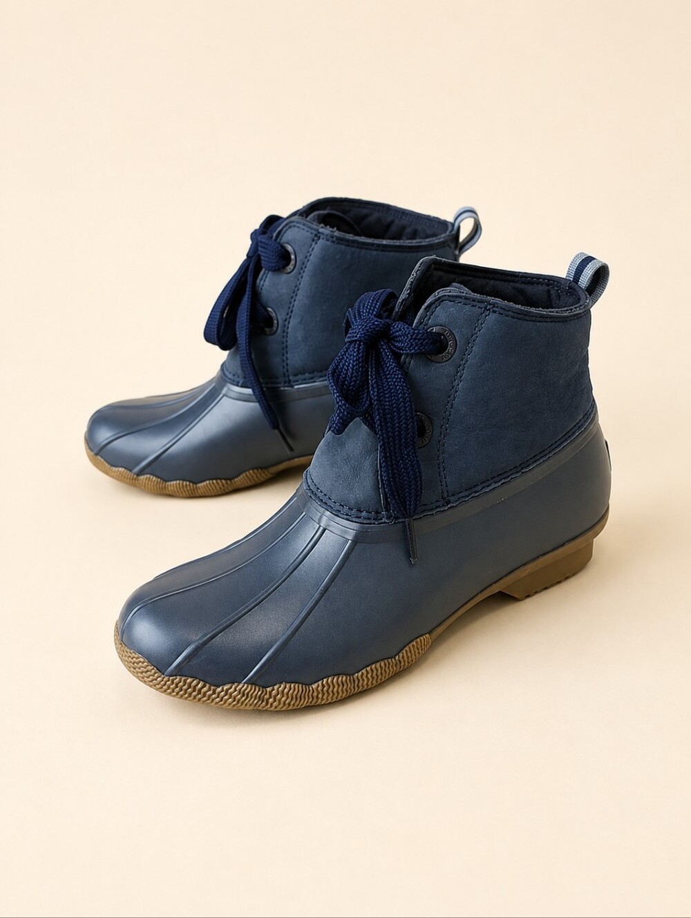 Sperry Top Sider Duck Rain Boots Irridescent Blue 7.5